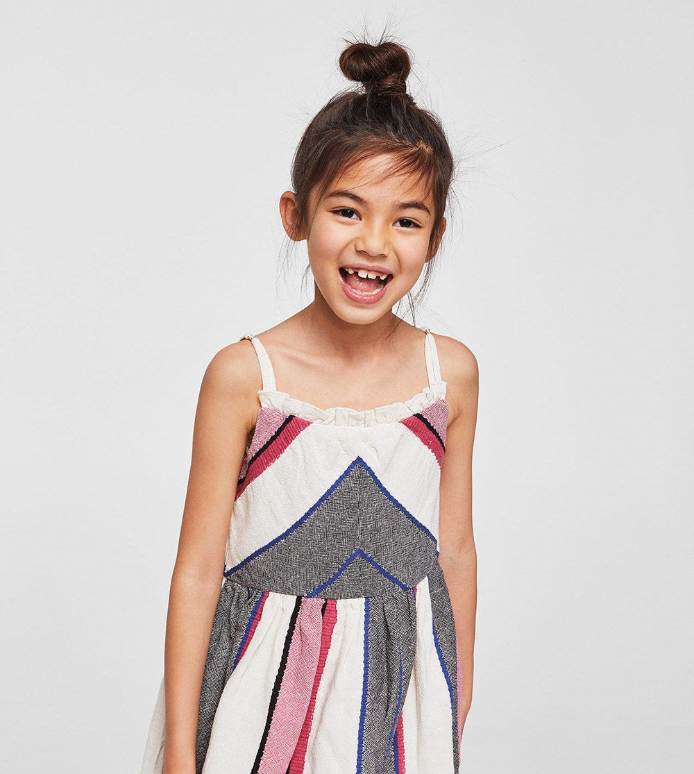 Stripe textured dress