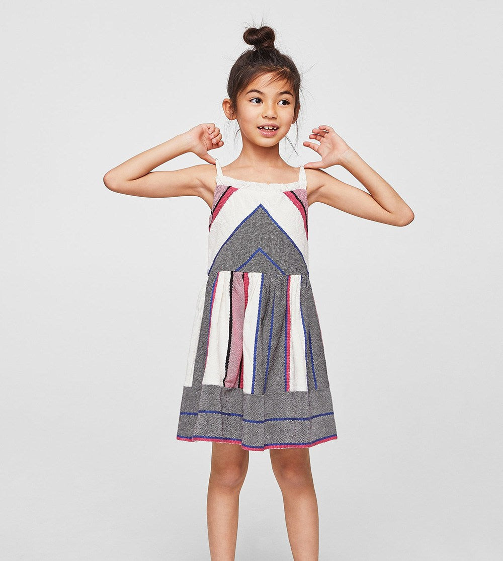 Stripe textured dress